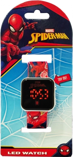 vaikiškas LED laikrodis su kalendoriumi „Spider-Man“
