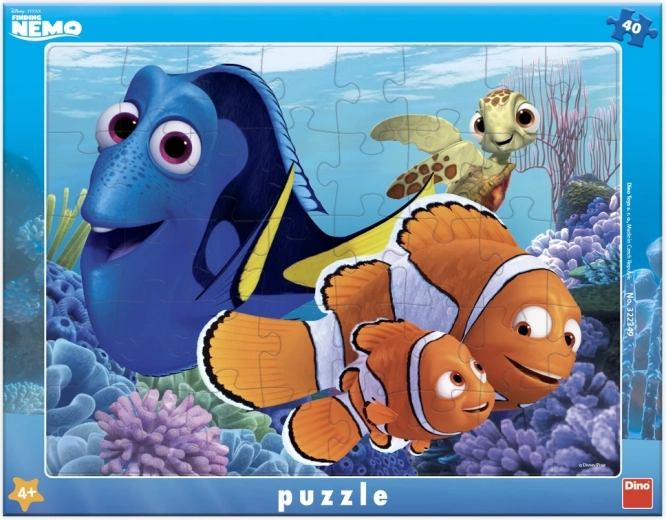 Dino dėlionė Nemo ir draugai, 40 dalių su rėmeliu