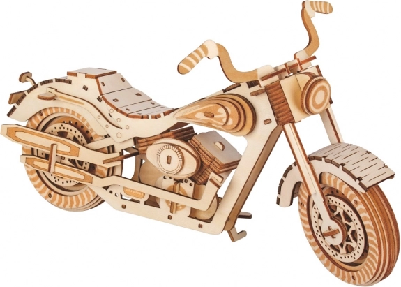 Medinė 3D dėlionė Motociklas
