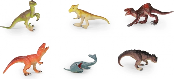 Dinozaurų figūrėlių rinkinys 6 vnt. iš kietos gumos