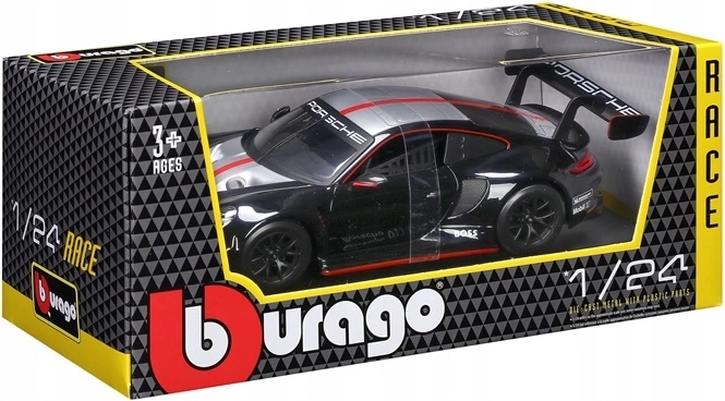 Bburago Porsche 911 GT3 lenktyninis Launch 1:24 juoda