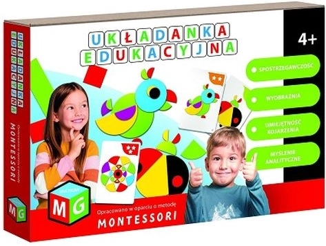Montessori educational insert puzzle parrot