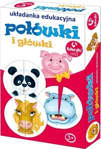 Linksma dėlionė vaikams „Pusės ir galvos“