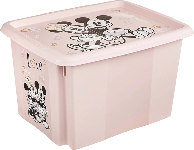 Plastikinė daiktadėžė su dangčiu „Minnie“, 30 l