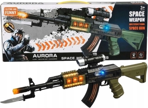 Children's toy carbine with light and sound effects