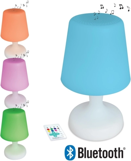 Water-Resistant Bluetooth Speaker with LED Lamp