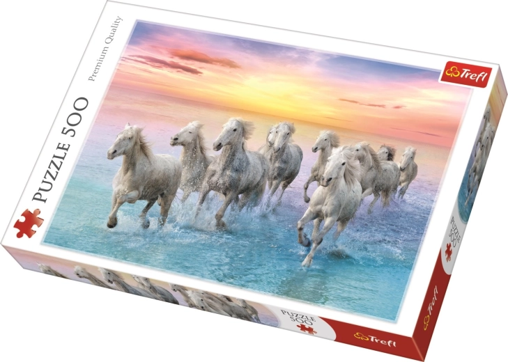 Puzzle 500 Pieces Galloping White Horses Trefl