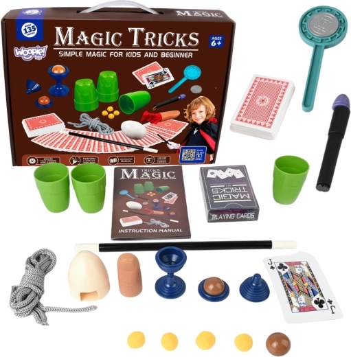 Woopie Small Magic Set with Cards and 135 Tricks