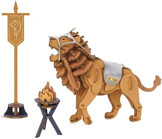 3D medinė dėlionė Karingas liūtas