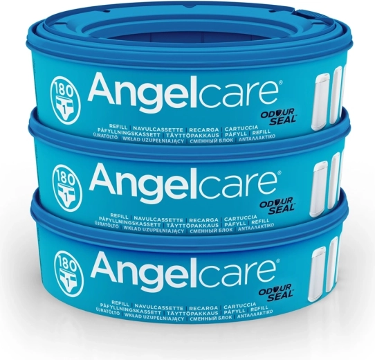 Angelcare replacement diaper pail cartridges, 3 pcs