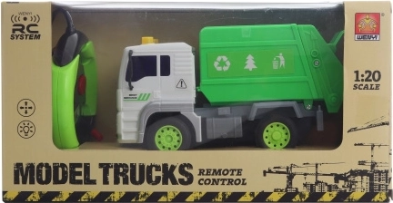 RC šiukšliavežis su nuotoliniu valdymu