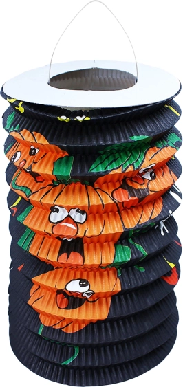 Helovino žibintas su linksmomis moliūgėmis