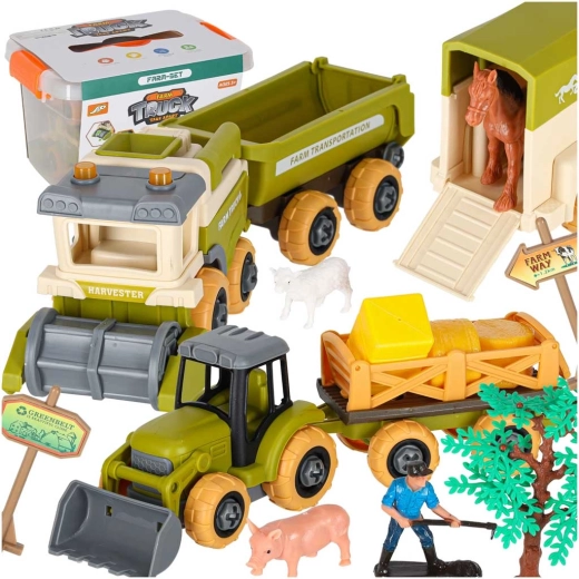 Children's Farm with Tractor, Combine Harvester and Screwdriver Drill