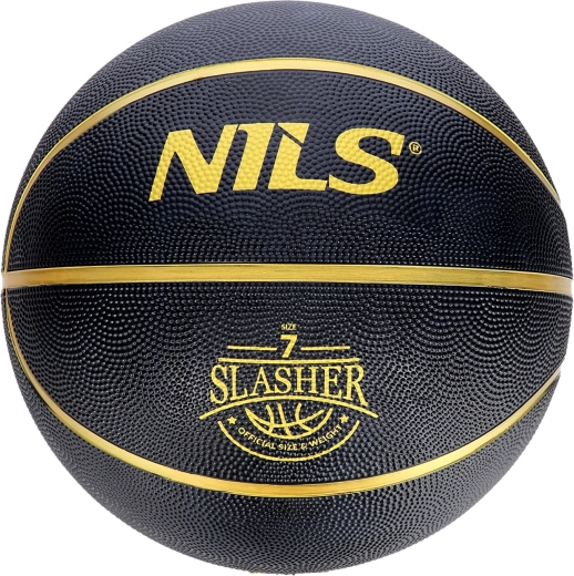 Krepšinio kamuolys NILS Slasher, 7 dydis, juodas