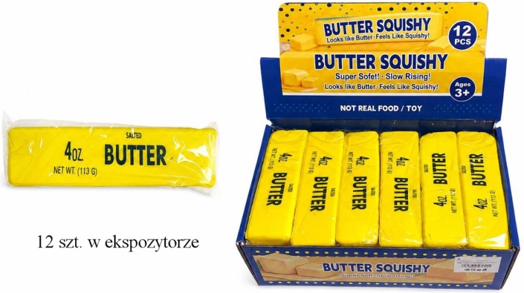 Sensory anti-stress squeeze squishy butter yellow - 1 piece