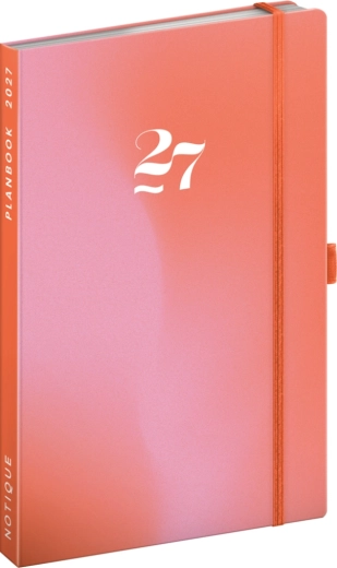 Notique Planbook diary & notebook Coral 2027, 13 × 21 cm