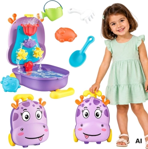 Woopie suitcase sand and water set with deer motif