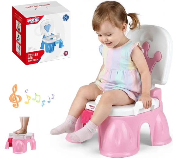 WOOPIE BABY vaikiškas muzikinis puodukas 3 viename su kėdute ir laipteliu