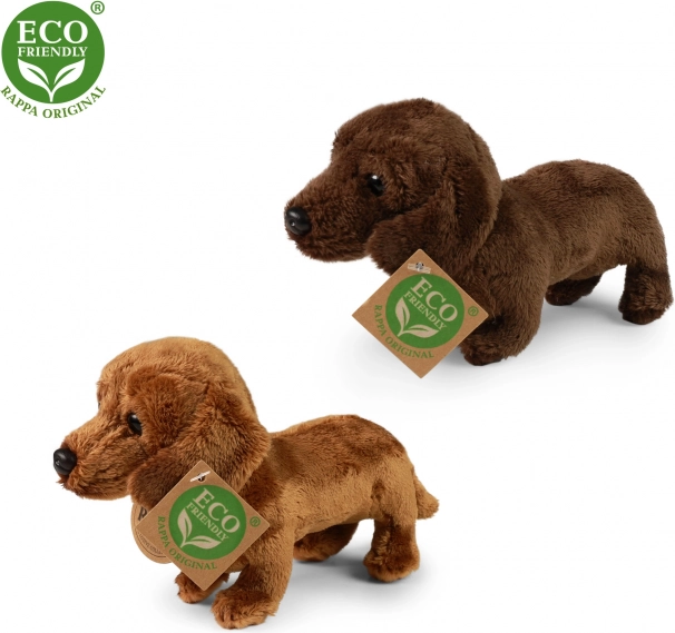 Stovintis pliušinis taksas 19 cm