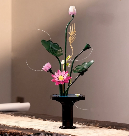 CaDA Floral Art Summer Song Building Set – floral decoration 61.6 cm, 755 pieces