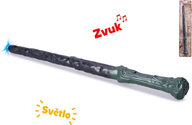 Magiška lazdelė su šviesa ir garsu 36 cm – žalia