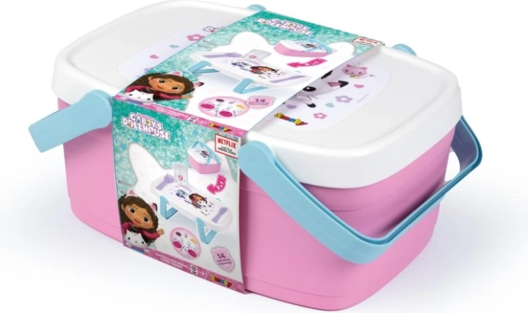 Pikniko krepšys 2 viename GABBY’S DOLLHOUSE su staliuku