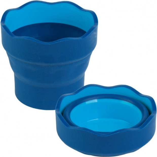 Sulankstomas vandens puodelis Clic&Go mėlynas, FABER-CASTELL