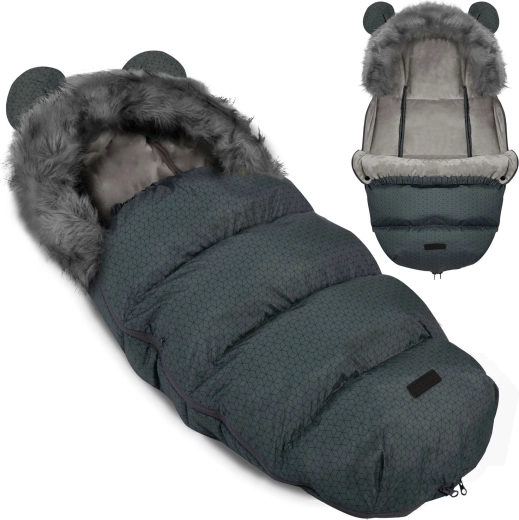 Ricokids Elmi graphite footmuff for stroller and sled