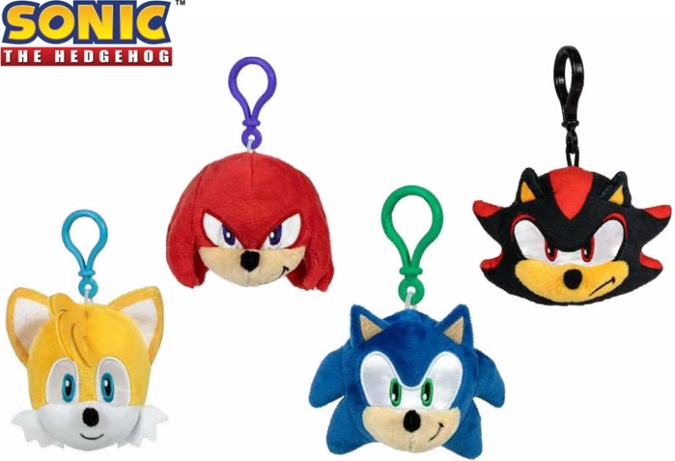 Pliušinis „Sonic“ raktų pakabukas 12 cm