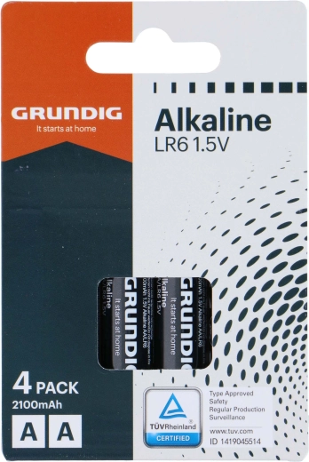 Šarminės baterijos AA GRUNDIG 2100 mAh, 4 vnt.