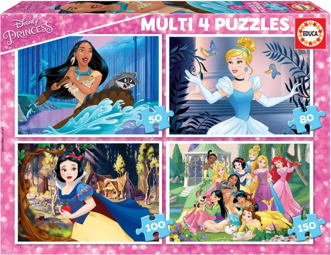 Educa dėlionė Disney princesės 4in1