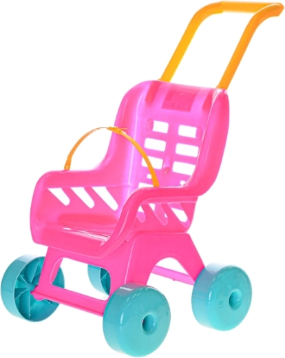 Plastinis vežimėlis lėlėms – rožinis Buggy