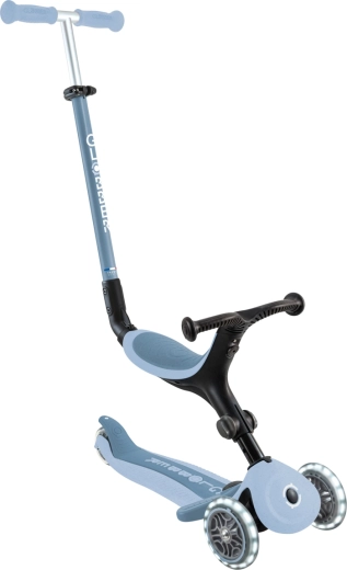 Globber Go-up active lights ecologic 3v1 triratis paspirtukas su LED ratukais blueberry