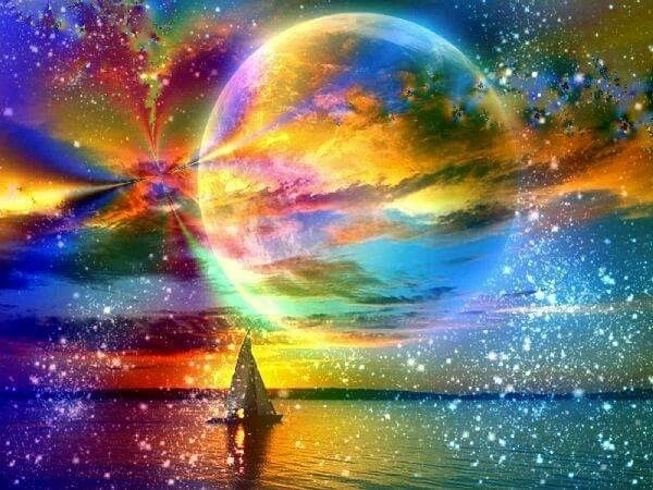 Deimantinė mozaika Mėnulis 30 × 40 cm