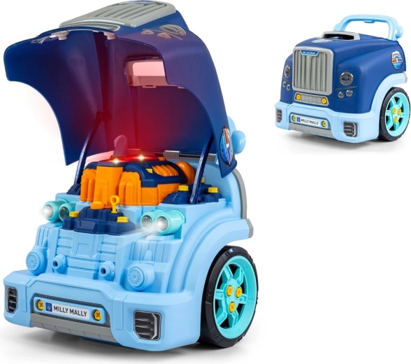 Realistiškas automobilio priekinės dalies modelis su atidaromu variklio dangčiu MILLY MALLY N-GINE, mėlynas