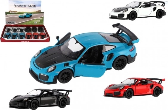 Automobilio modelis Porsche 911 GT2 RS, metalinis/plastikinis, 13 cm, su atgalinio užvedimo mechanizmu