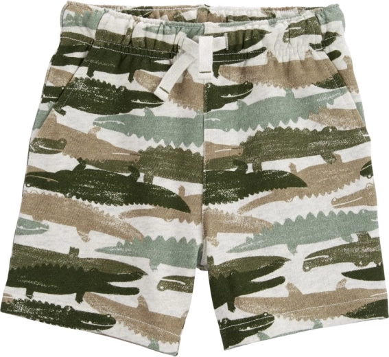 Carter's medvilniniai šortai green aligators berniukui – 6m