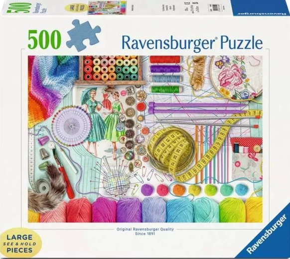 Ravensburger dėlionė „Siuvimo kampelis“ XXL 500 dalių