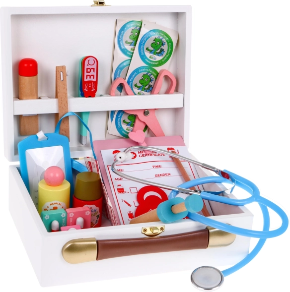 Medinė gydytojo rinkinys vaikams 3+ su priedais, 30 vnt