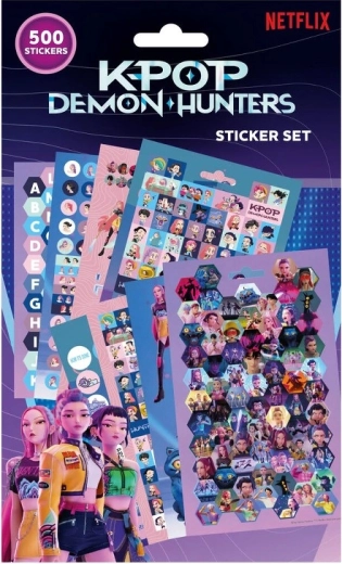 500 vnt. lipdukų rinkinys K‑POP Demon Hunters