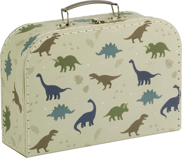 A Little Lovely Company cardboard suitcase set with dinosaurs - 2 pcs
