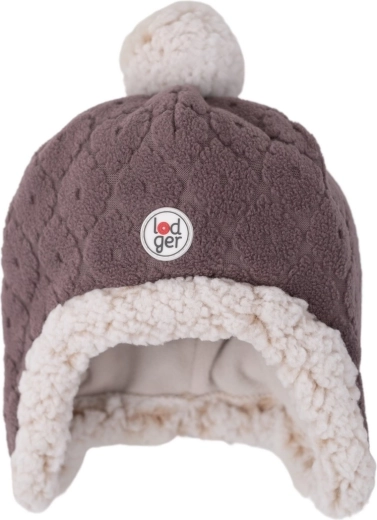 Lodger fleece hat Hatter Folklore mauve 0–3 months
