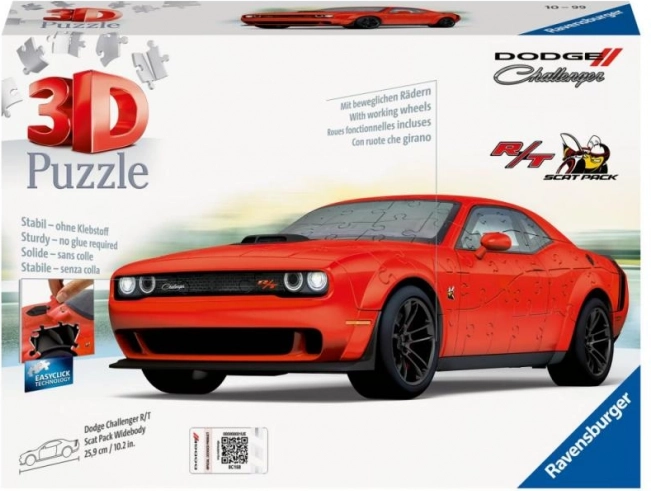 3D puzzle Dodge Challenger R/T Scat Pack Widebody 108 pieces