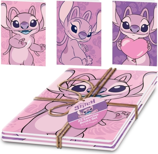 Lilo ir Stitch A5 sąsiuvinių rinkinys Angel (3 vnt.)