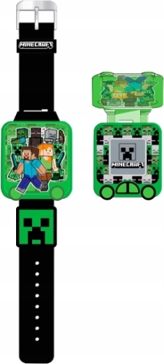 Edukacinis vaikiškas laikrodis MINECRAFT su žaidimais