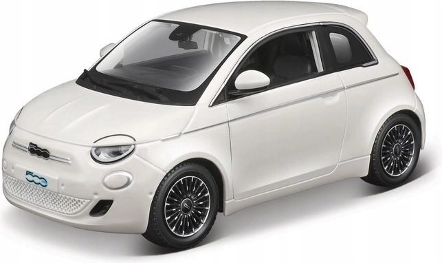 Baltas 2023 m. „Fiat 500E“ modelis, mastelis 1:24