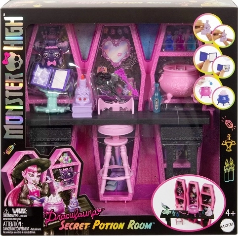 Monster High slapta Draculaūros eliksyrų laboratorija su priedais