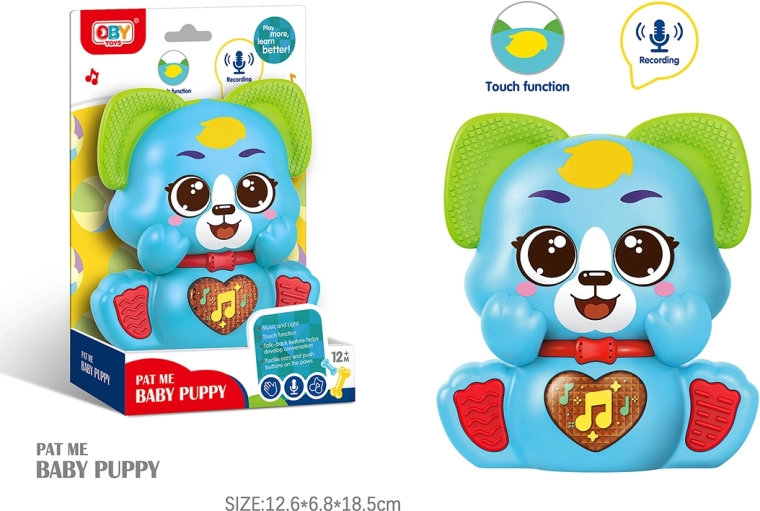 Kalbanti pliušinė šunytė su efektais 12 cm