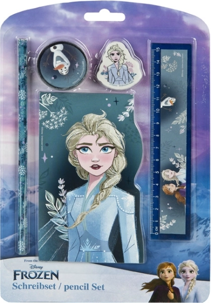 FROZEN School Set – pencil, eraser, ruler, notepad (5 pcs)
