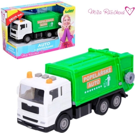 Garbage Truck with Effects and Songs by Míša Růžičková, 17 cm